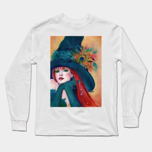 Pia Dora Halloween Witch by Renee Lavoie Long Sleeve T-Shirt